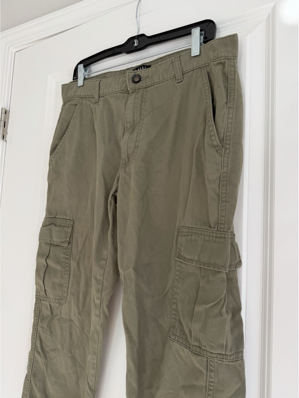 Y2K Green Cotton Cargo Pants Men’s BoohooMAN Size M Utility Streetwear